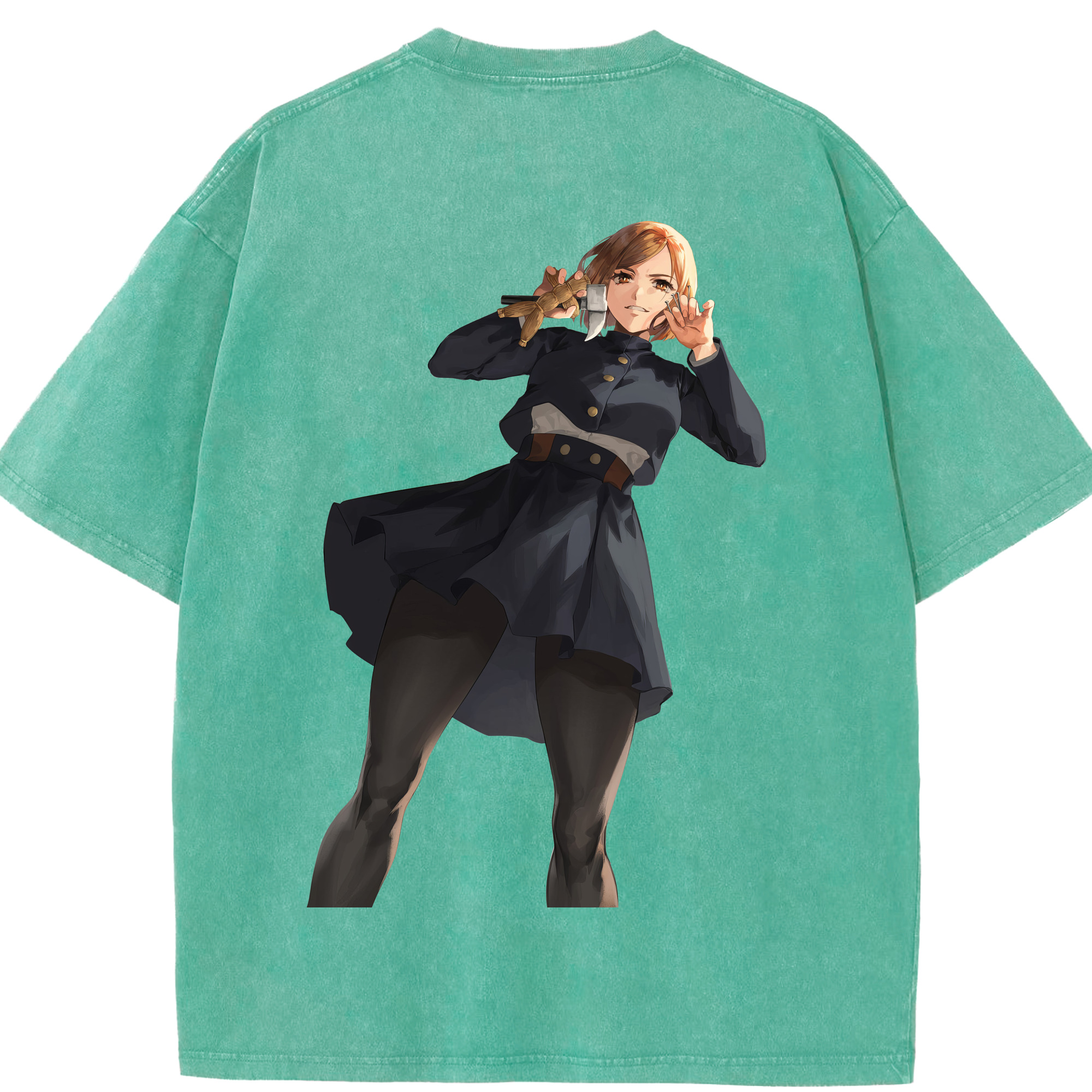 （画像用） 呪術廻戦 Jujutsu Kaisen 綿100% ヴィンテージ風 半袖Tシャツ（背面プリント）